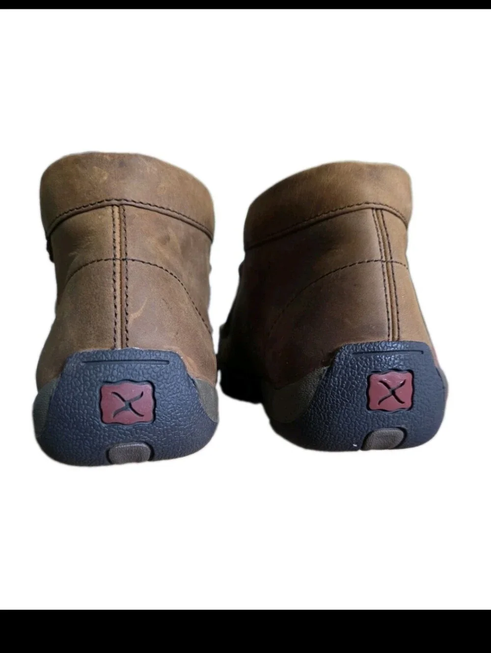Twisted X Men's Driving Mocs Steel Toe Boots Distressed Saddle 8 (MDMST01) NIB